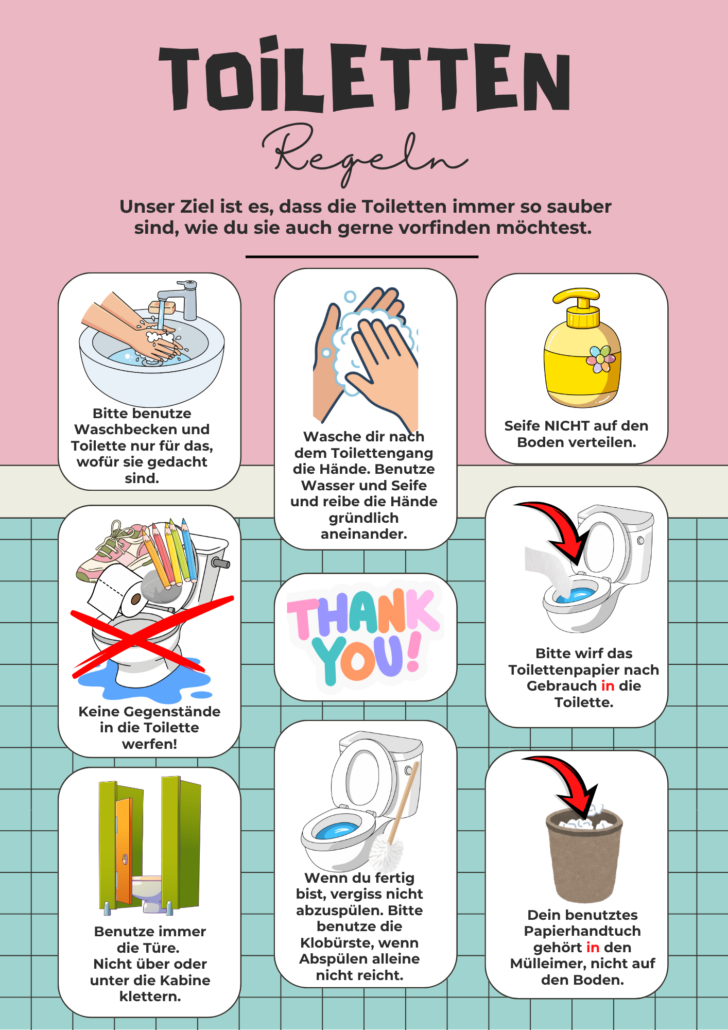 Toilettenregeln an unserer Schule